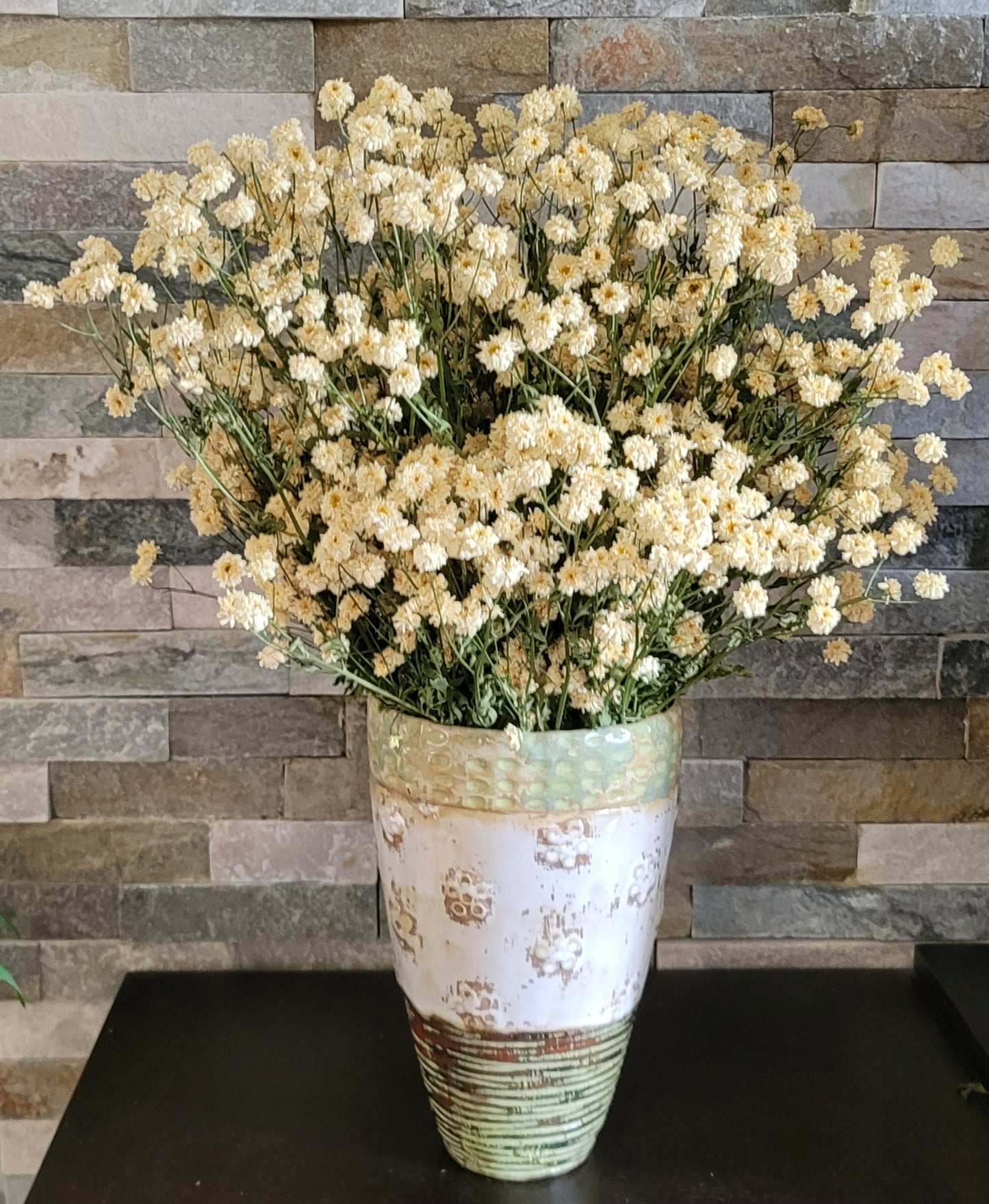 Dried Flowers in a ceramic vase