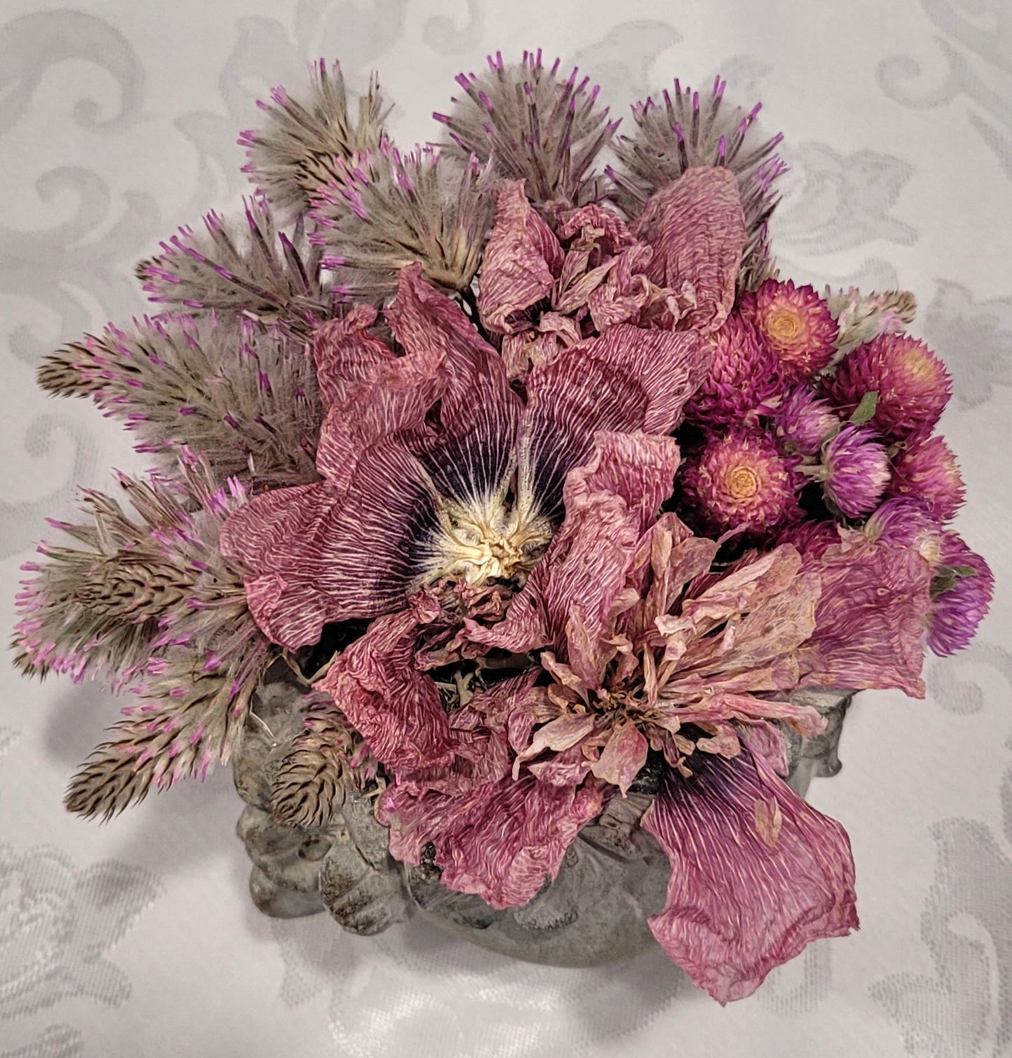 Dried Flowers in a ceramic vase