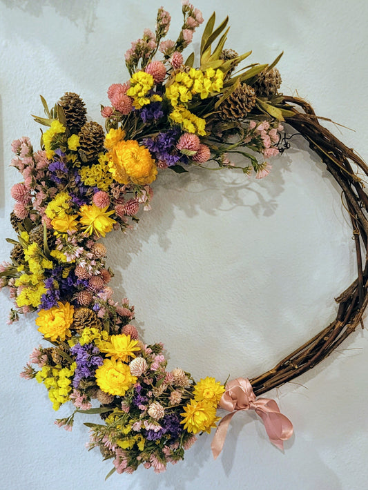 Field of Flowers Wreath - 17 inches