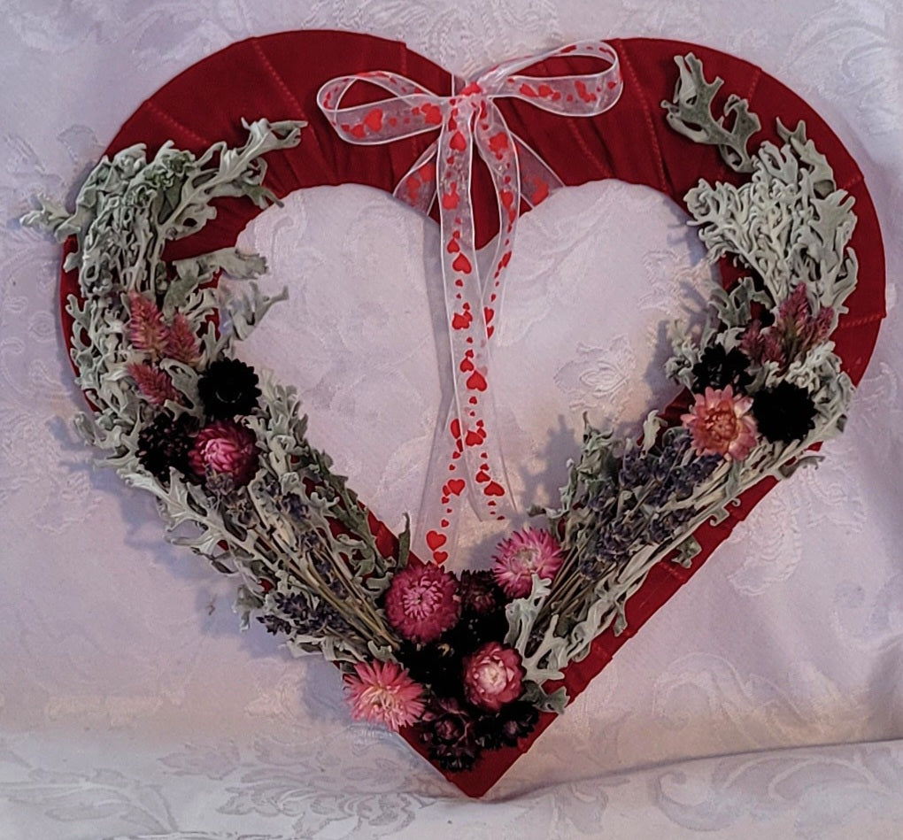 Valentine's Dried Flower Wreath #2
