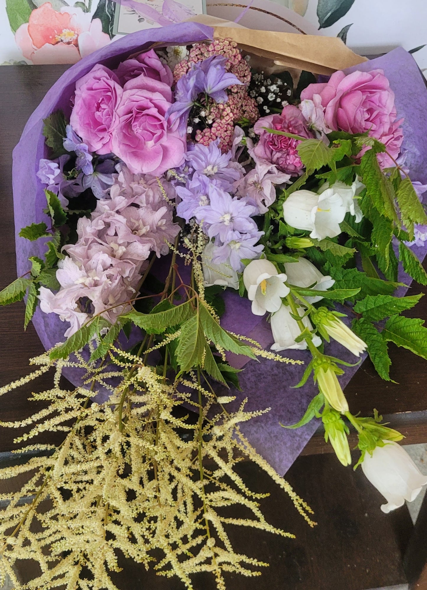 Fresh Floral Wrapped Bouquet (no vase)