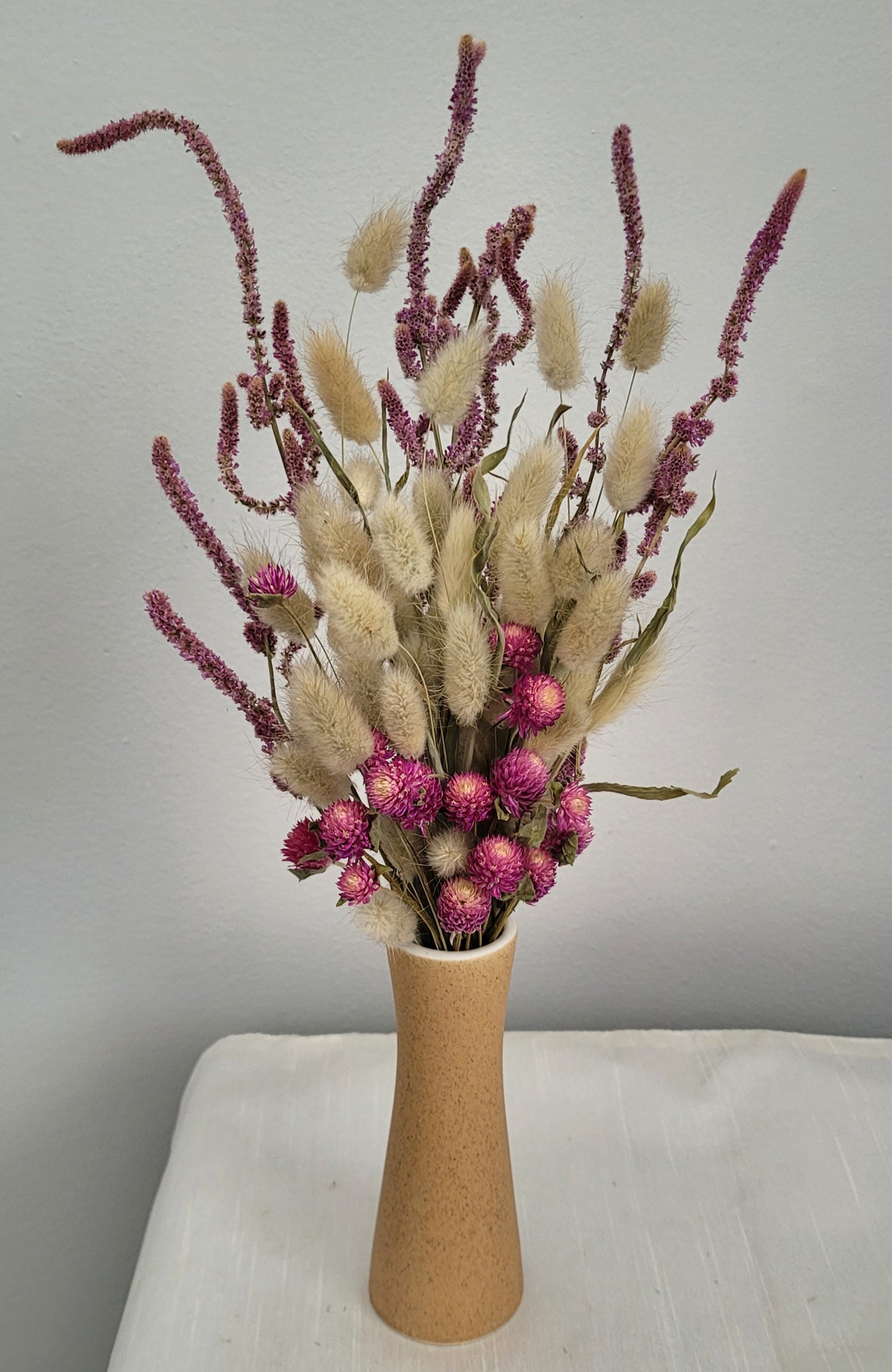 Dried Flowers in a small ceramic vase